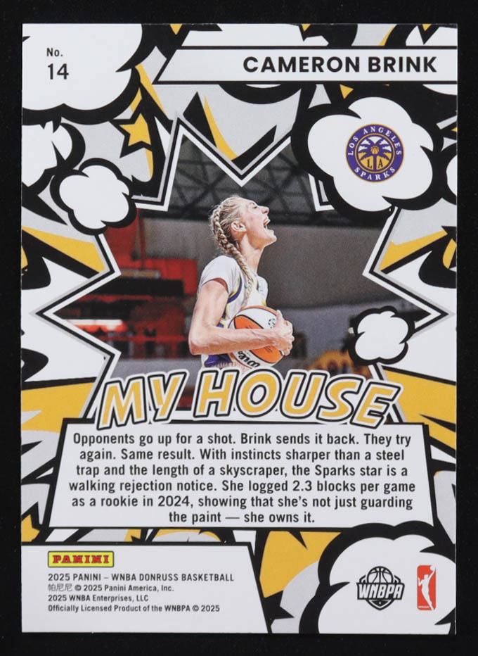 Cameron Brink 2025 Donruss WNBA My House Diamond #14 at PristineAuction.com Cameron Brink 2025 Donruss WNBA My House Diamond #14 at PristineAuction.com