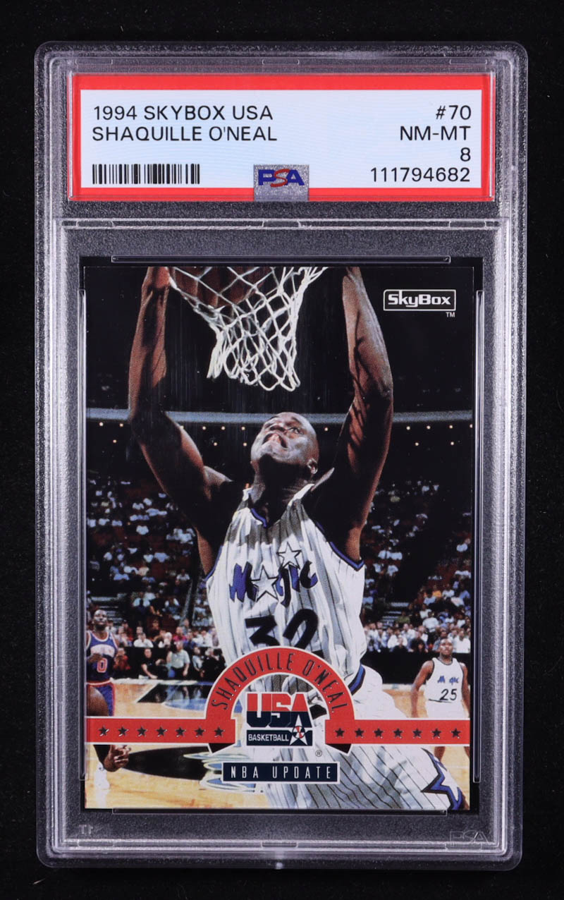 Shaquille O'Neal 1994 SkyBox USA #70 NBA Update (PSA 8) at PristineAuction.com Shaquille O'Neal 1994 SkyBox USA #70 NBA Update (PSA 8) at PristineAuction.com