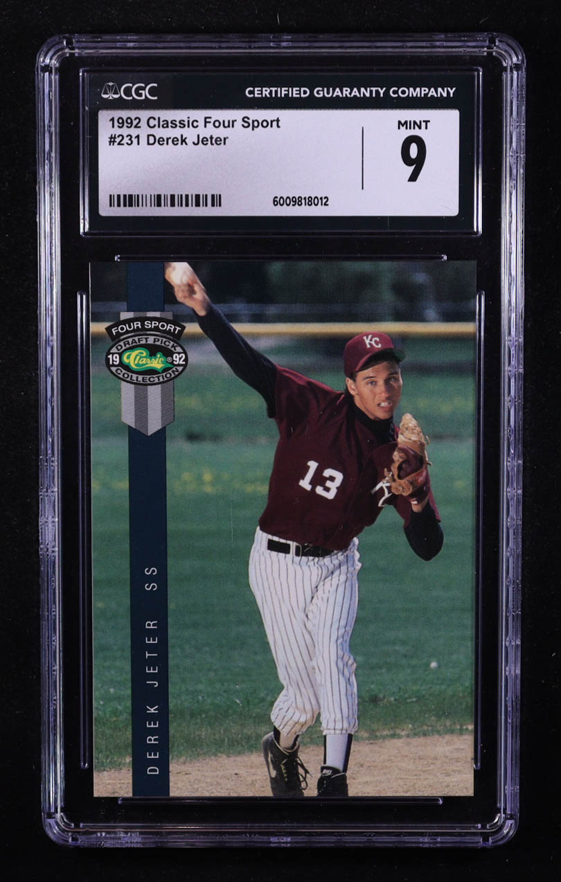 Derek Jeter 1992 Classic Four Sport #231 (CGC 9) at PristineAuction.com Derek Jeter 1992 Classic Four Sport #231 (CGC 9) at PristineAuction.com