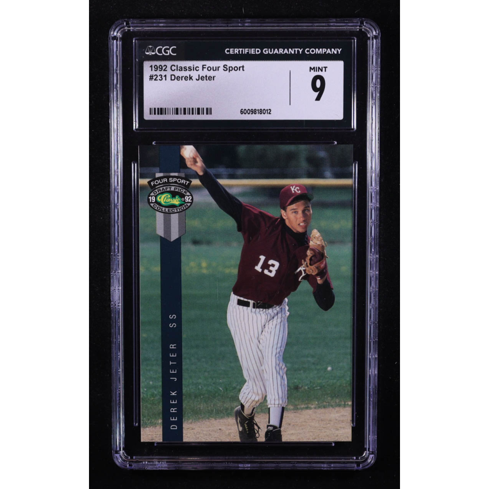 Derek Jeter 1992 Classic Four Sport #231 (CGC 9) at PristineAuction.com