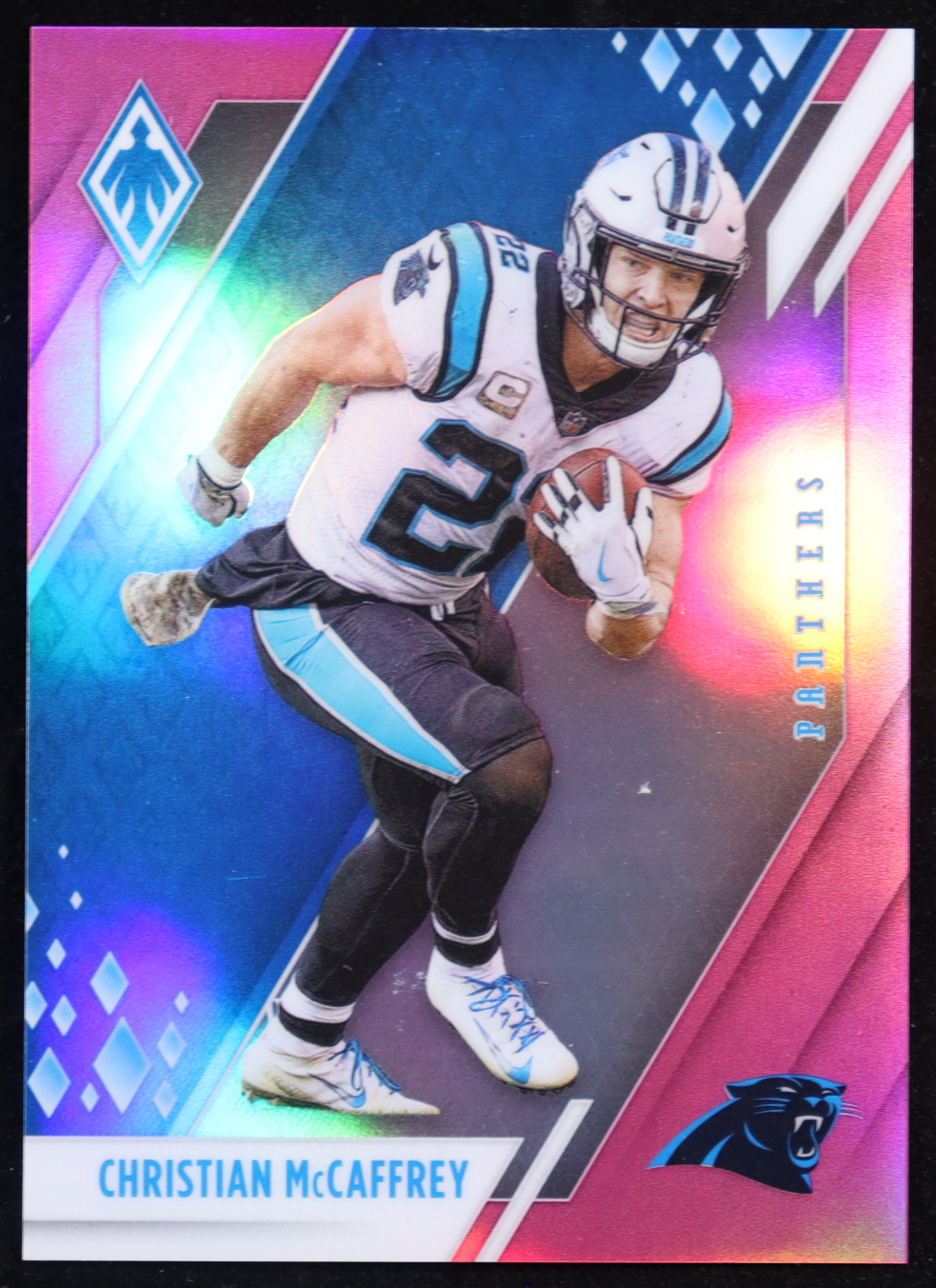 Christian McCaffrey 2021 Panini Phoenix Pink #18 #191/199 at PristineAuction.com Christian McCaffrey 2021 Panini Phoenix Pink #18 #191/199 at PristineAuction.com
