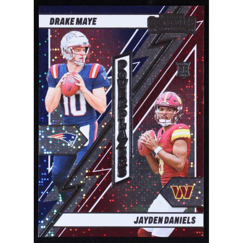Drake Maye / Jayden Daniels 2024 Panini Contenders Power Players #22 RC at PristineAuction.com