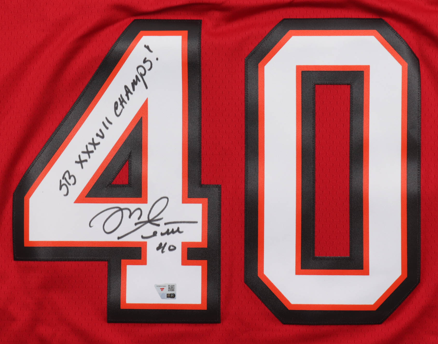 Mike Alstott Signed Buccaneers Mitchell & Ness Authentic Jersey Inscribed "SB XXXVII Champs!" (Fanatics) at PristineAuction.com Mike Alstott Signed Buccaneers Mitchell & Ness Authentic Jersey Inscribed "SB XXXVII Champs!" (Fanatics) at PristineAuction.com