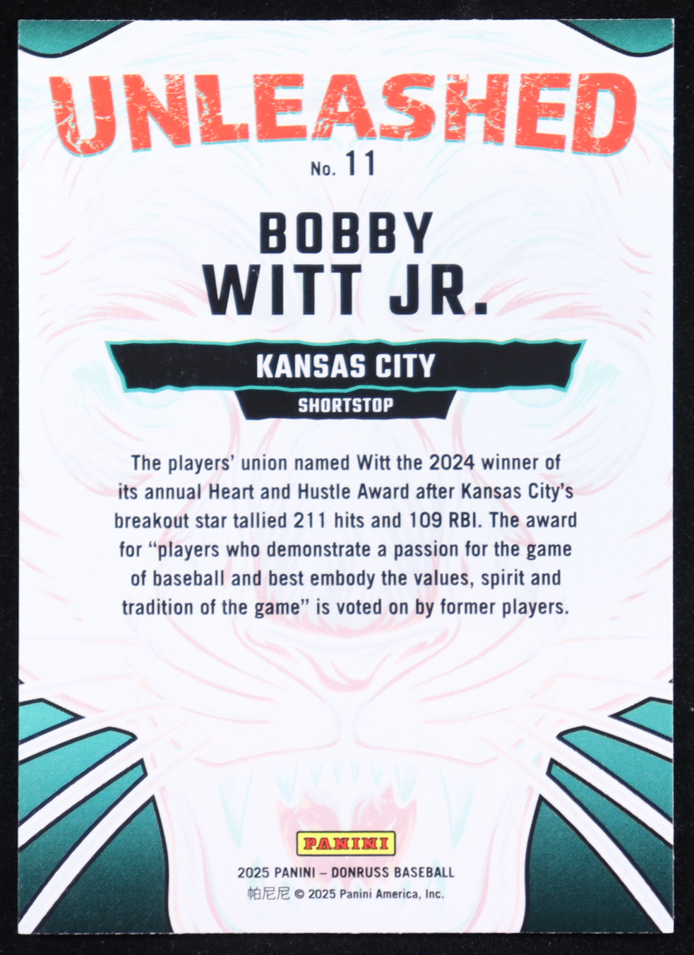 Bobby Witt Jr. 2025 Donruss Unleashed #11 at PristineAuction.com Bobby Witt Jr. 2025 Donruss Unleashed #11 at PristineAuction.com