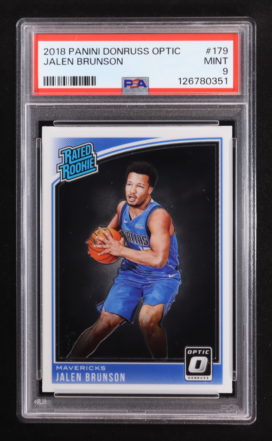 Jalen Brunson 2018-19 Donruss Optic #179 RR RC (PSA 9) at PristineAuction.com Jalen Brunson 2018-19 Donruss Optic #179 RR RC (PSA 9) at PristineAuction.com
