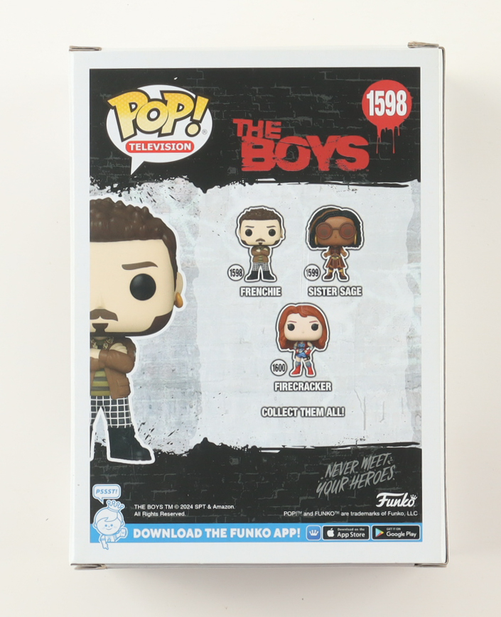 Tomer Capone Signed "The Boys" #1598 Frenchie Funko Pop! Vinyl Figure (JSA) at PristineAuction.com Tomer Capone Signed "The Boys" #1598 Frenchie Funko Pop! Vinyl Figure (JSA) at PristineAuction.com