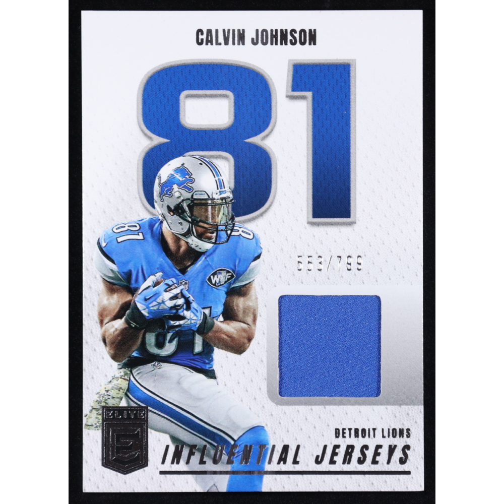 Calvin Johnson 2025 Elite Influential Jerseys #9 #553/799 at PristineAuction.com