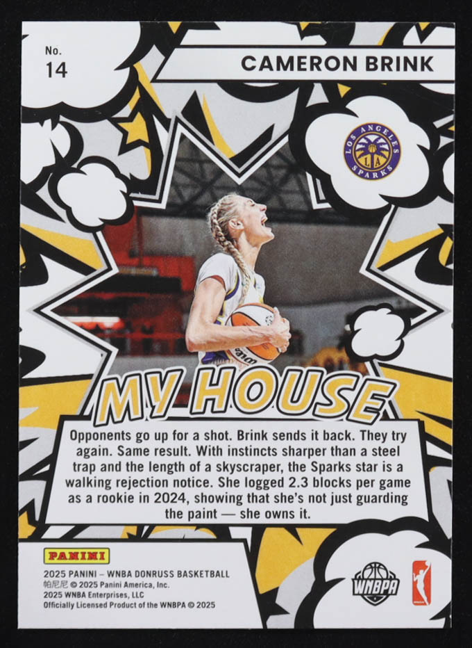 Cameron Brink 2025 Donruss WNBA My House #14 at PristineAuction.com Cameron Brink 2025 Donruss WNBA My House #14 at PristineAuction.com