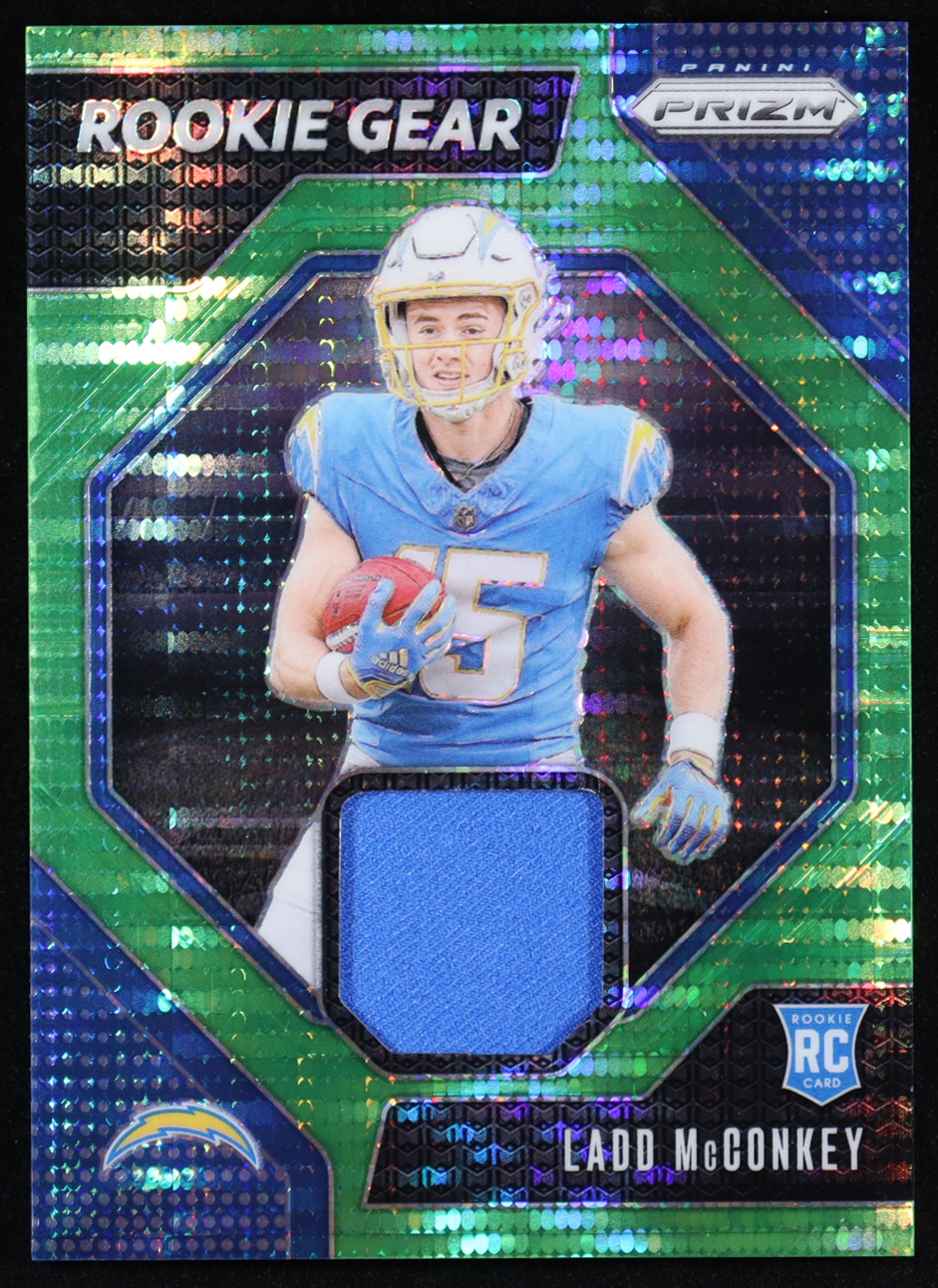 Ladd McConkey 2024 Panini Prizm Rookie Gear Neon Green Pulsar #16 RC at PristineAuction.com Ladd McConkey 2024 Panini Prizm Rookie Gear Neon Green Pulsar #16 RC at PristineAuction.com