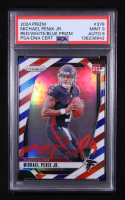 Michael Penix Jr. Signed 2024 Panini Prizm Prizms Red White and Blue #378 RC (PSA 9 & Beckett | Auto 9) at PristineAuction.com