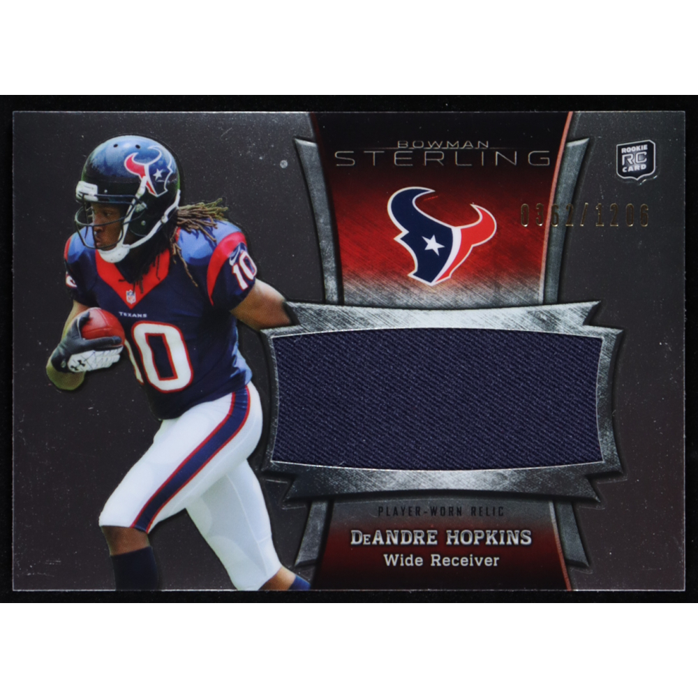 DeAndre Hopkins 2013 Bowman Sterling Relics #BSJRRDH #0362/1206 RC at PristineAuction.com