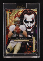 Drew Brees 2025 Wild Card Jokers Wild Joker Shimmer Maroon #SDJWMDBNK08 #1/1 at PristineAuction.com