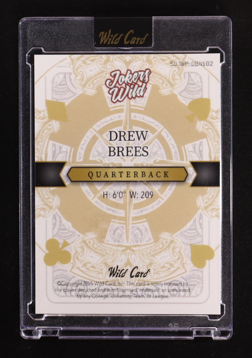 Drew Brees 2025 Wild Card Jokers Wild Joker Prismatic #SDJWMDBNI02 #1/1 at PristineAuction.com Drew Brees 2025 Wild Card Jokers Wild Joker Prismatic #SDJWMDBNI02 #1/1 at PristineAuction.com