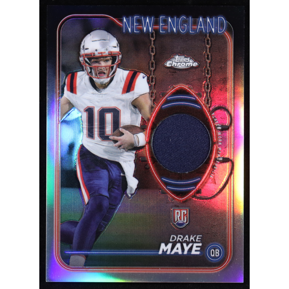Drake Maye 2024 Topps Chrome Rookie Relics #CRRDM RC at PristineAuction.com
