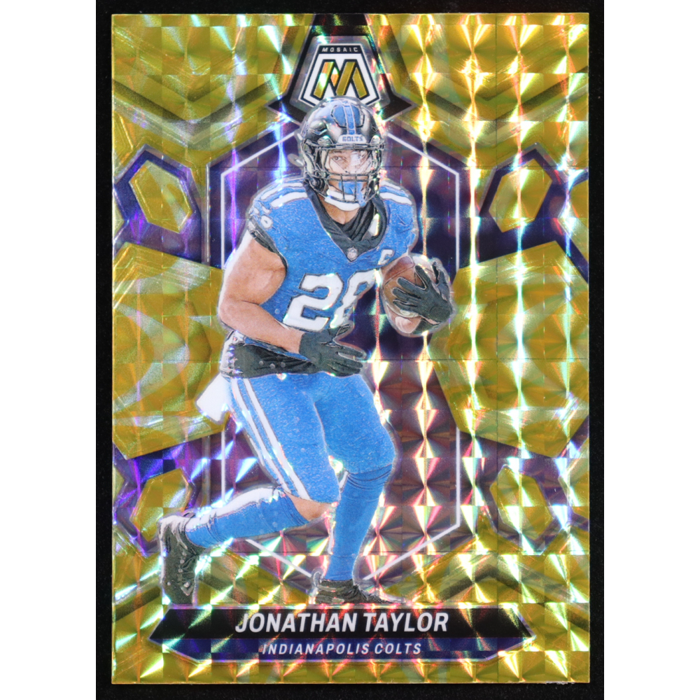 Jonathan Taylor 2024 Panini Mosaic Mosaic Reactive Yellow #93 at PristineAuction.com
