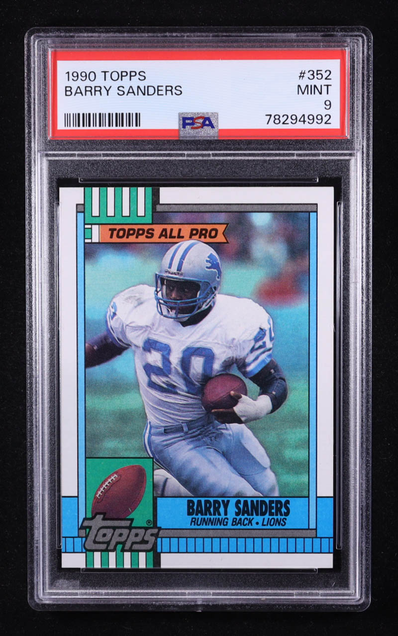 Barry Sanders 1990 Topps #352 (PSA 9) at PristineAuction.com Barry Sanders 1990 Topps #352 (PSA 9) at PristineAuction.com