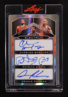 Charles Barkley / Patrick Ewing / Dennis Rodman 2025 Leaf Electrum Power Trio Autographs Silver #PT3 #1/1 at PristineAuction.com