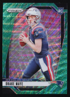 Drake Maye 2024 Panini Prizm Prizms Green Wave #329 RC at PristineAuction.com