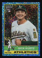 Nick Kurtz 2025 Topps Heritage Chrome Light Blue Sparkle Refractors #706 SP RC at PristineAuction.com