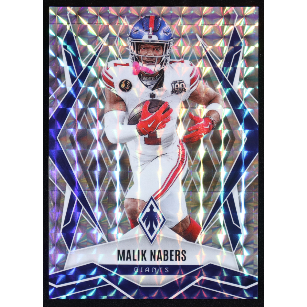 Malik Nabers 2025 Panini Phoenix Silver Pyramids #143 at PristineAuction.com