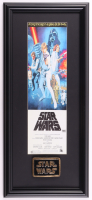 1977 "Star Wars" Custom Framed Print Display with Original 1977 Pewter STAR WARS Emblem at PristineAuction.com