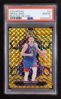 Nikola Jokic 2023-24 Panini Mosaic Mosaic Reactive Yellow #47 (PSA 10) at PristineAuction.com