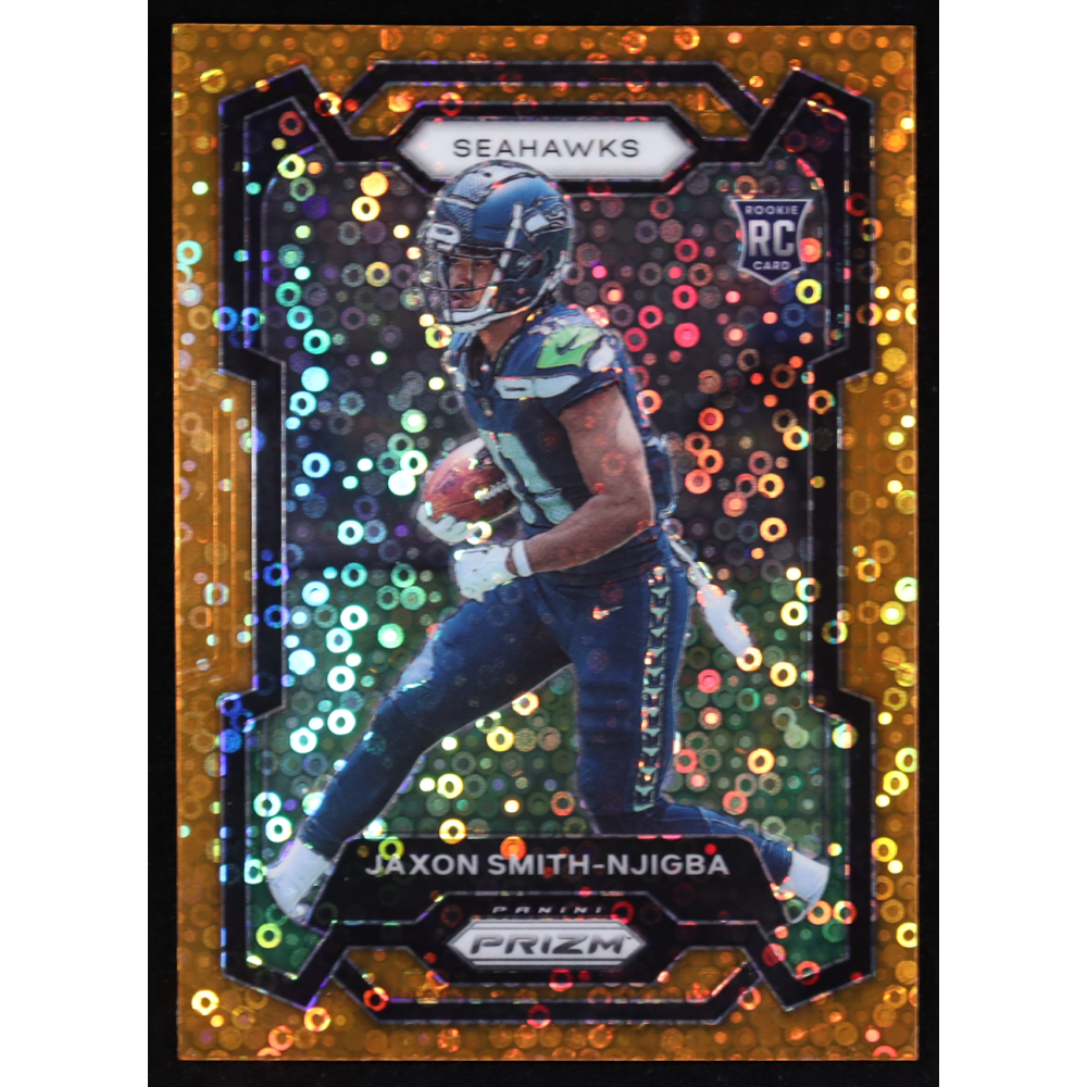 Jaxon Smith-Njigba 2023 Panini Prizm Prizms Orange Disco #390 RC at PristineAuction.com