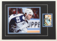 Doug Gilmour Signed 12x17 Custom Matted Trading Card Display with Photo (JSA) at PristineAuction.com
