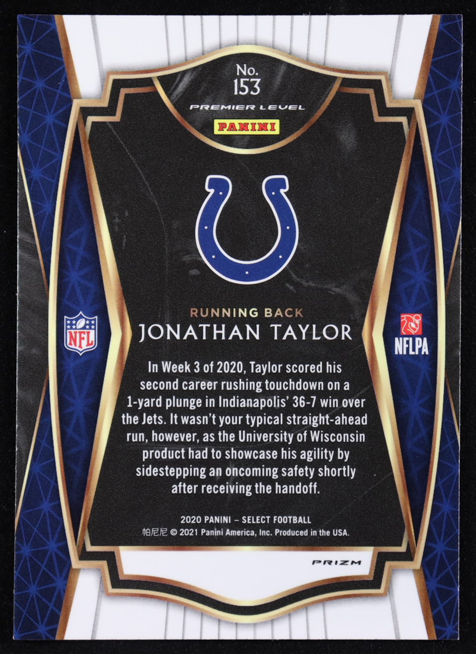 Jonathan Taylor 2020 Select Prizm Silver #153 RC at PristineAuction.com Jonathan Taylor 2020 Select Prizm Silver #153 RC at PristineAuction.com