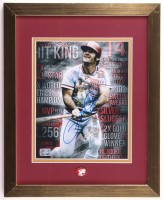 Pete Rose Signed Reds Custom Framed Photo Display with Reds Logo Pin (Rose) at PristineAuction.com