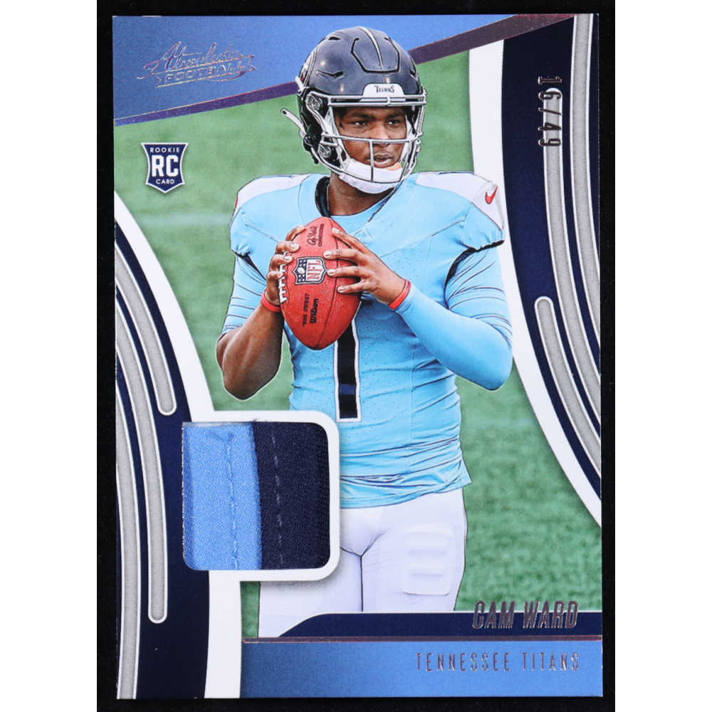 Cam Ward 2025 Absolute Absolute Rookie Materials Holo Silver #5 #16/49 RC at PristineAuction.com