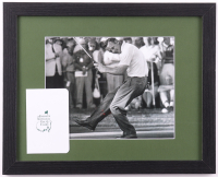 Arnold Palmer at The Masters Custom Framed Photo Display with Vintage Masters Scorecard at PristineAuction.com
