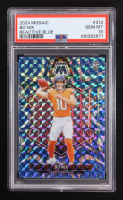 Bo Nix 2024 Panini Mosaic Mosaic Reactive Blue #312 RC (PSA 10) at PristineAuction.com