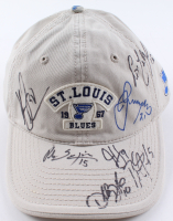 Blues Hockey Adjustable Hat Signed By (7) with Scott Mellanby, Jamal Mayers, Dallas Drake, Peter Sejna (JSA) at PristineAuction.com