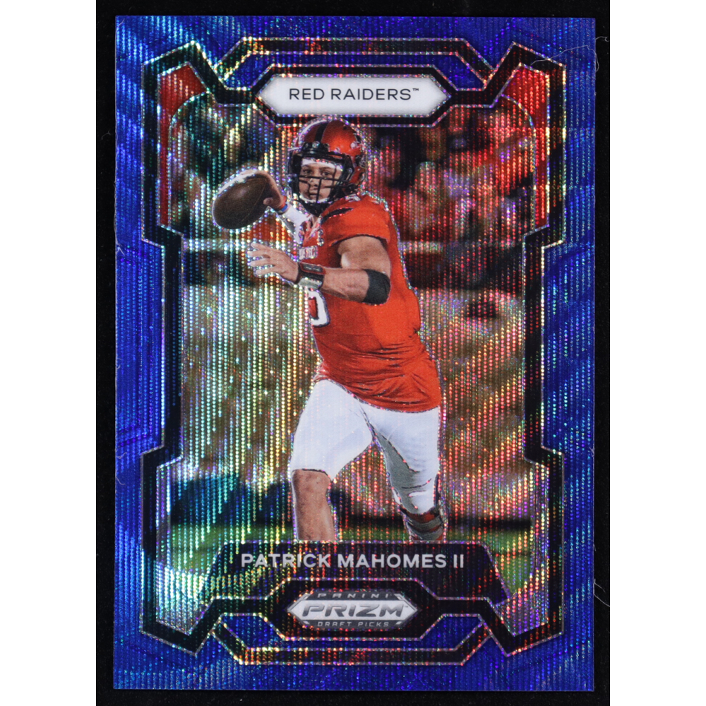 Patrick Mahomes II 2024 Panini Prizm Draft Picks Prizms Blue Wave #61 #105/249 at PristineAuction.com