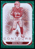 Brock Purdy 2025 Panini Phoenix Contours Green Lazer #28 #39/49 at PristineAuction.com