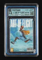 Kobe Bryant PiggyBanx "Art of Flight" Good 2 1st Edition Canvas Refractor #1/1 with Display Box & PiggyBanx White Gloves at PristineAuction.com