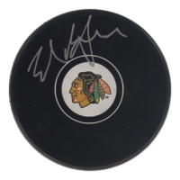 Ed Belfour Signed Blackhawks Logo Hockey Puck (JSA) at PristineAuction.com