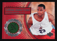 LeBron James 2003-04 Upper Deck Hardcourt LeBron James Floor #LB6 RC / White Cavs Practice JSY at PristineAuction.com