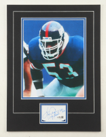 Harry Carson Signed 12x16 Custom Matted Cut Display with Photo Inscribed "1976-1988" (JSA) at PristineAuction.com