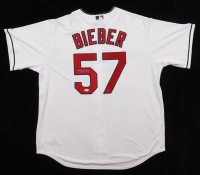 Shane Bieber Signed Guardians Majestic Authentic Jersey (Beckett) at PristineAuction.com