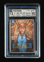 Luka Doncic PiggyBanx "Luka, Loki, Luki" Good 2 1st Edition Canvas Refractor #1/1 with Display Box at PristineAuction.com