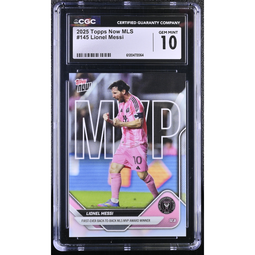 Lionel Messi 2025 Topps Now MLS #145 (CGC 10) at PristineAuction.com