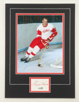 Gordie Howe Signed 12x16 Custom Matted Cut Display with Photo (JSA) at PristineAuction.com