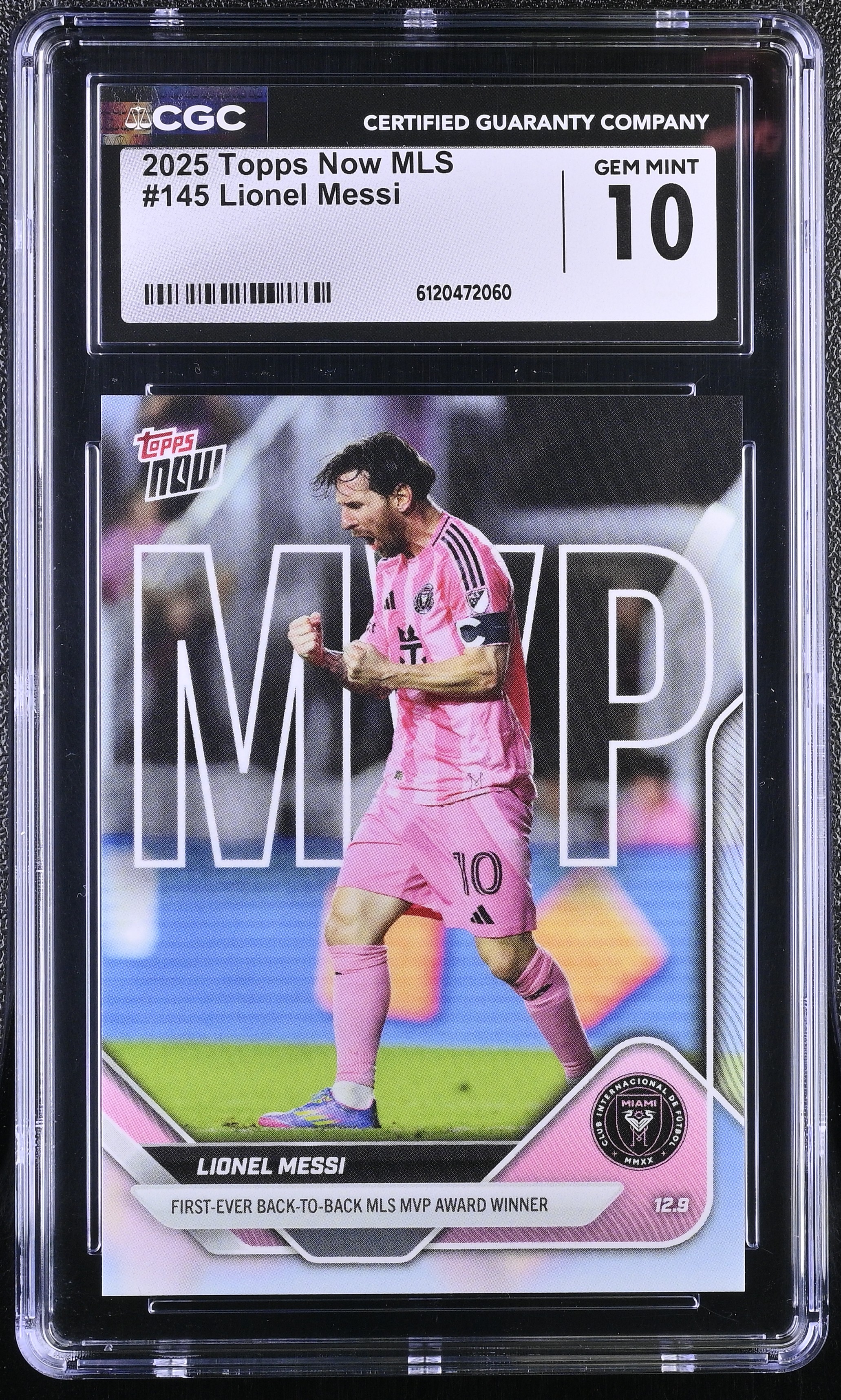 Lionel Messi 2025 Topps Now MLS #145 (CGC 10) at PristineAuction.com Lionel Messi 2025 Topps Now MLS #145 (CGC 10) at PristineAuction.com