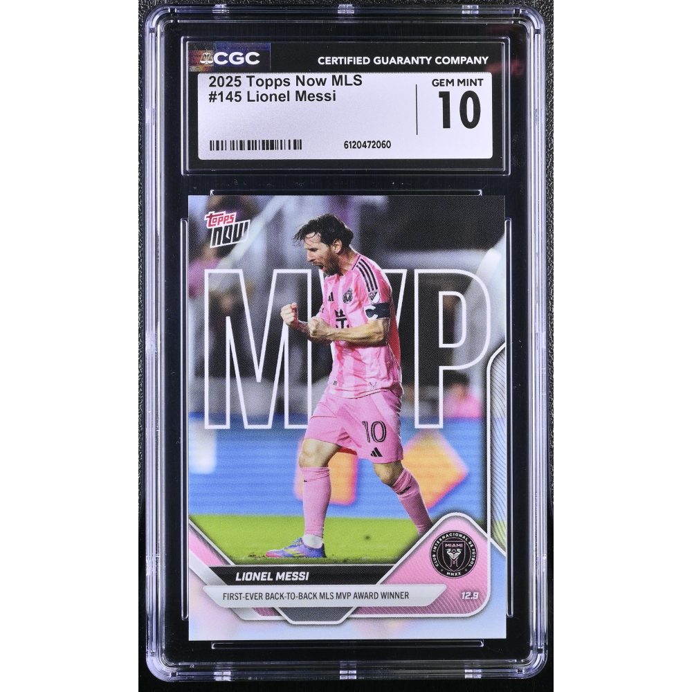 Lionel Messi 2025 Topps Now MLS #145 (CGC 10) at PristineAuction.com