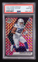 Jonathan Taylor 2020 Panini Mosaic Mosaic Camo Pink #216 RC (PSA 10) at PristineAuction.com