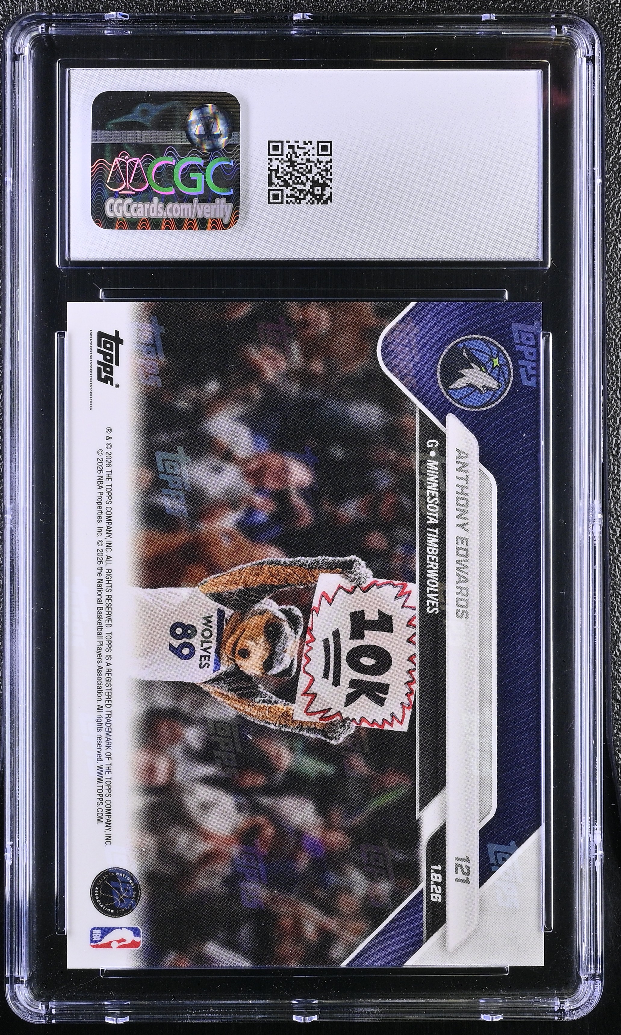 Anthony Edwards 2025-26 Topps Now #121 (CGC 10) at PristineAuction.com Anthony Edwards 2025-26 Topps Now #121 (CGC 10) at PristineAuction.com