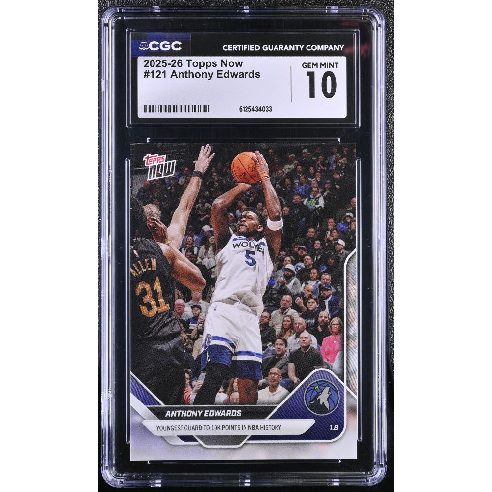 Anthony Edwards 2025-26 Topps Now #121 (CGC 10) at PristineAuction.com