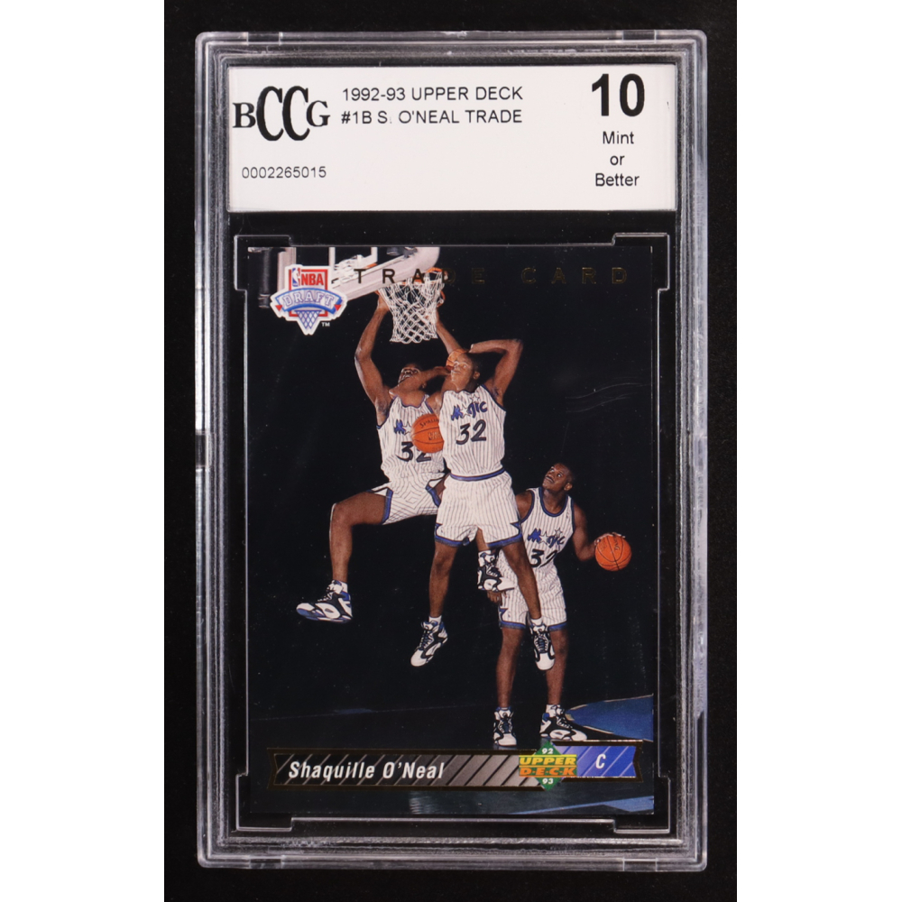 Shaquille O'Neal 1992-93 Upper Deck Trade #1B RC (BCCG 10) at PristineAuction.com